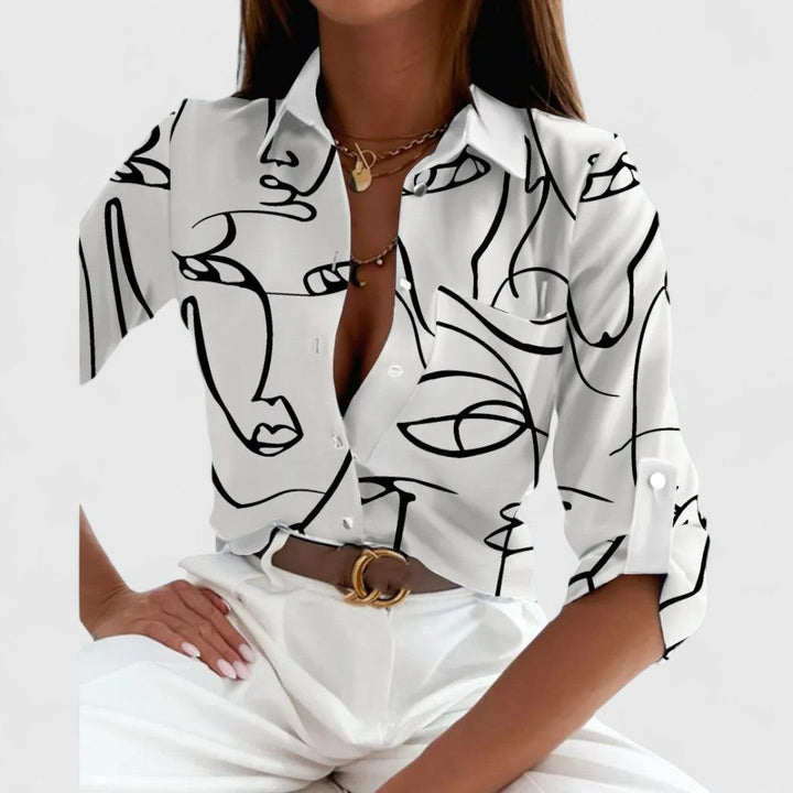 Bethany | elegante abstrakte Bluse