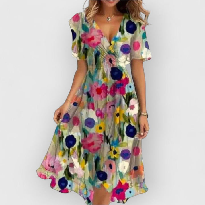 Mackenzie | V-Ausschnitt Damenkleid