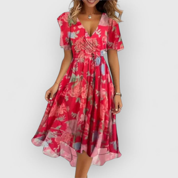 Mackenzie | V-Ausschnitt Damenkleid